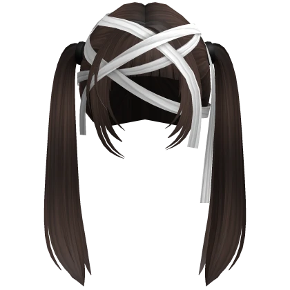 Neat Ponytails w/ Head Bandages in Brown