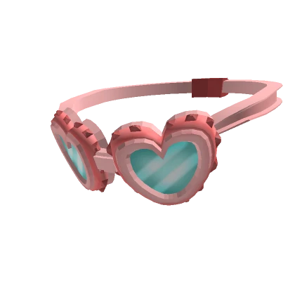 Pink Heart Goggles around neck (3.0)