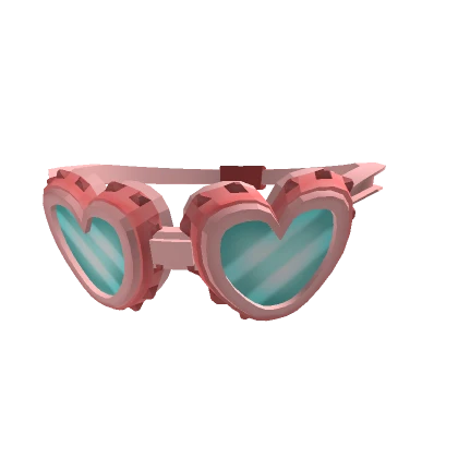 Pink Heart Goggles around neck (1.0)