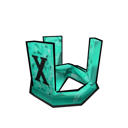 Cyan Sparkle Time Crown of Numerals