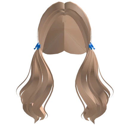 Holly’s Blonde Pigtails with Blue Bows