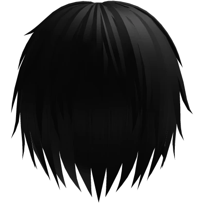 black long messy emo vkei hairstyle