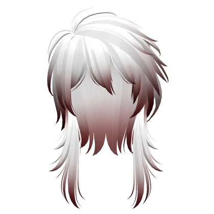 two tone messy vkei vamp hair (white to red)