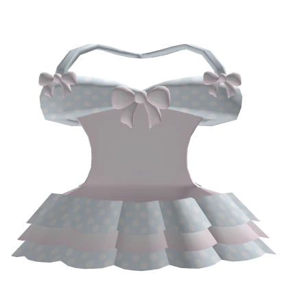 kawaii summer baby doll dress in pink and white