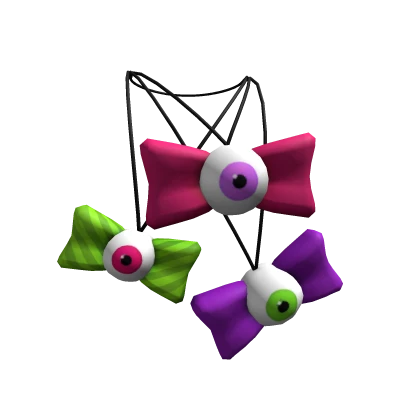 Cute Pink Purple and Green Scene Eyeball Necklace