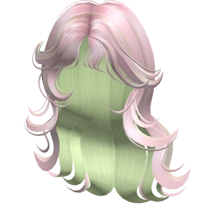 ♡ emo goth zombie hair in pink and green