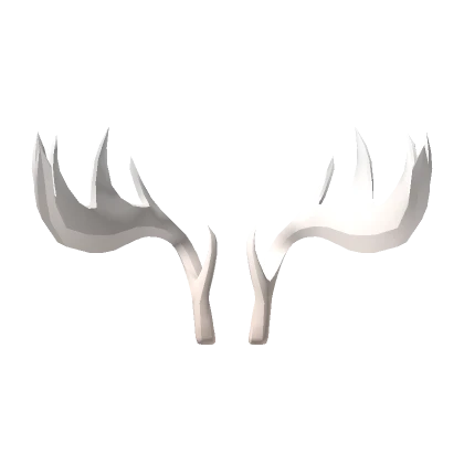 Tall White Moose Antlers