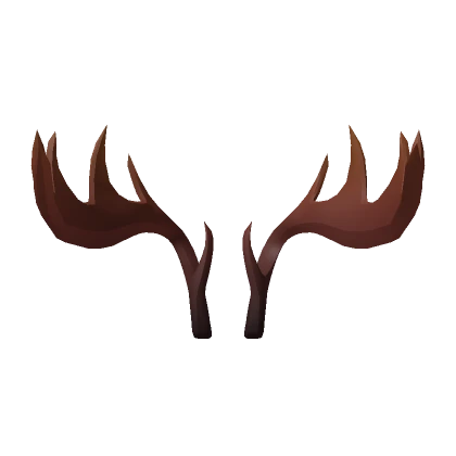 Tall Brown Moose Antlers