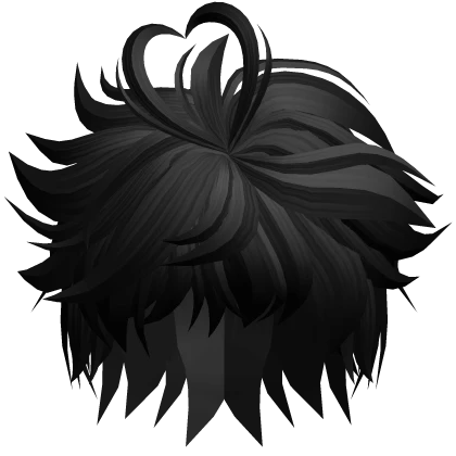 Valentines Messy Boy Emo Fluffy Ahoge Heart Black