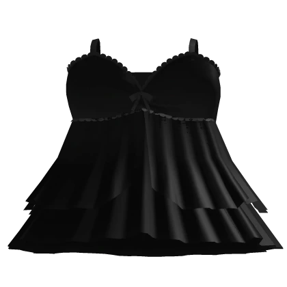 (Black) Cute Ruffled Dress