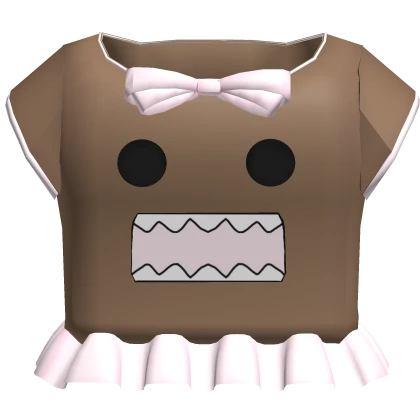kawaii domo dress ruffled skirt with bow