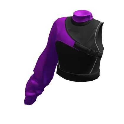 Purple Cyberpunk Asymmetrical Top