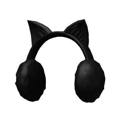 Black Kawaii Cat Earmuffs