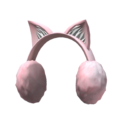 Pink Kawaii Cat Earmuffs