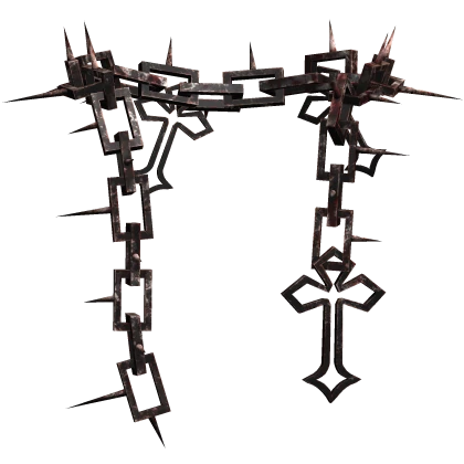 Black Rusty Goth Spiked Neck Chains