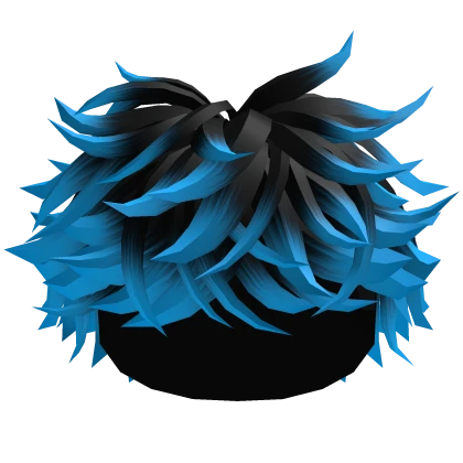 Black and Blue Messy Hair