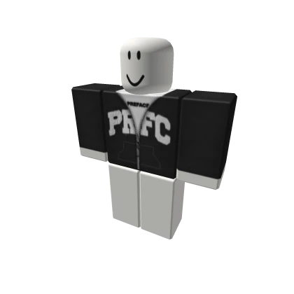 Preface Unfinished Zip Hoodie Black