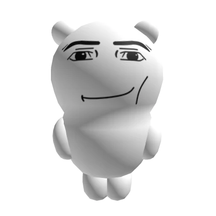 [3.0] man face chiikawa white bear meme suit