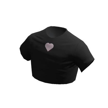 Hot Topic Pink Heart MockNeck Crop Top