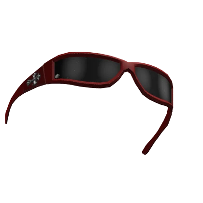 Raised Red Chrome Glasses