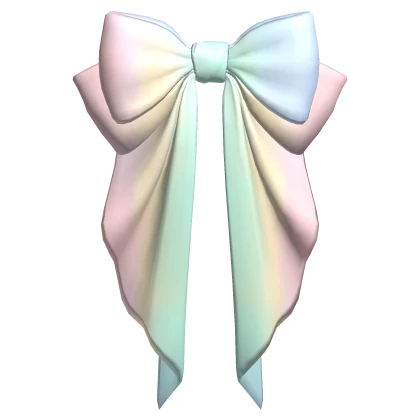 Big Hair Bow Rainbow Pastel Basic Cute Ribbon Head