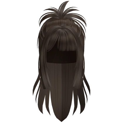 y2k messy high ponytail