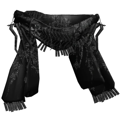 Vintage Black Emo Shemagh Neck Scarf