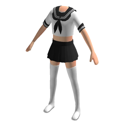 Monochrome Anime School Uniform Costume