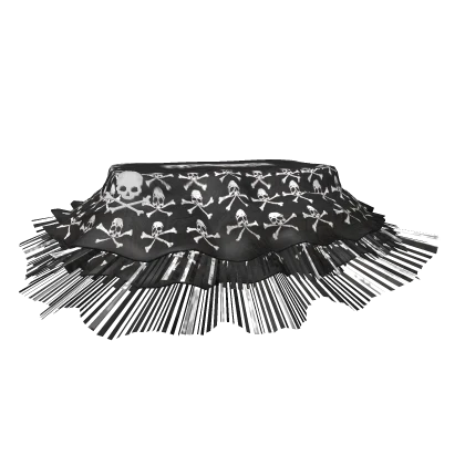 ﾒ Skull Print Mini Skirt (Tutu)