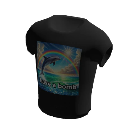 dolphin symphony funny meme black shirt bomb