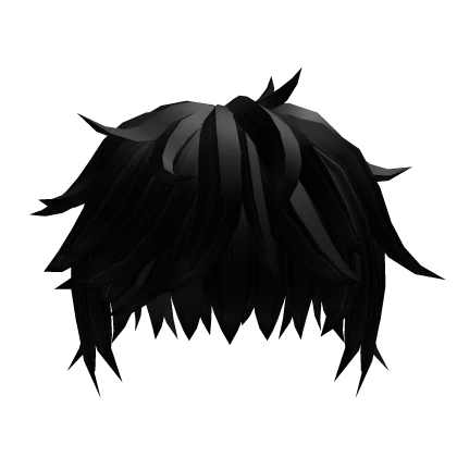 Black Anime Emo Messy Boy Hair