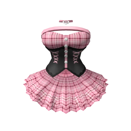 🎃Chibi Doll - Pink gothic dress with corset