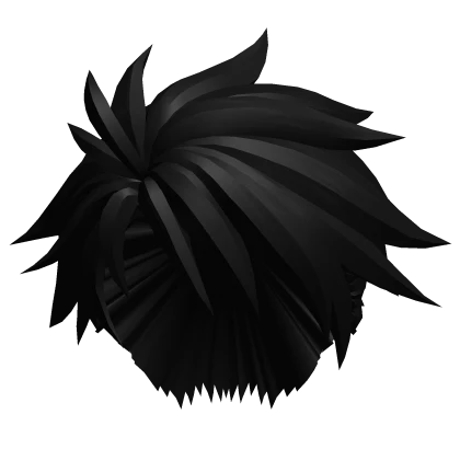 Black Curly Anime Hair