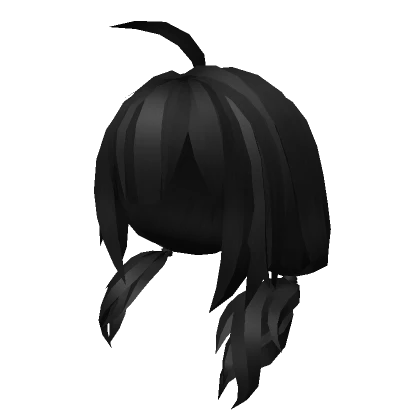 [3.0] Black Undone Pigtails Hair