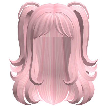 Pink Fluffy Anime Hair with Pigtails