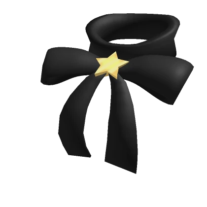 Star Neck Bow [Black]