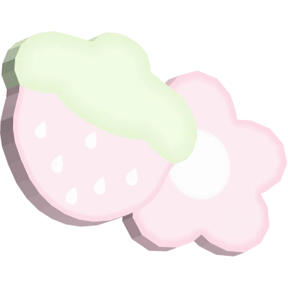 ♡ ꒰ kawaii pink strawberry flower hair clip ꒱