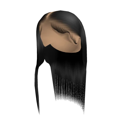 Tucked Middle Part Buss Down [Black]