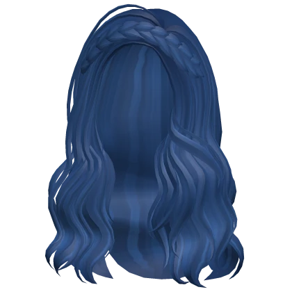 Blue Evil Villain Kid Wavy Hair