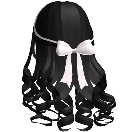 ♡ Black Sweet Heart Curly Valentines Hair