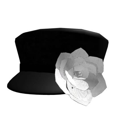 Beret With Flower (White)