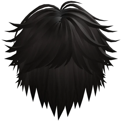 fluffy cute anime male hair in dark brown