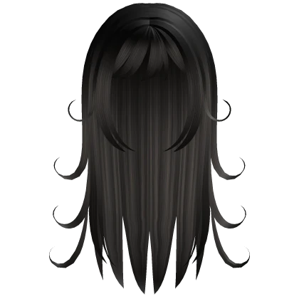 ♰ : swirly gothic horror protag hair - dark brown