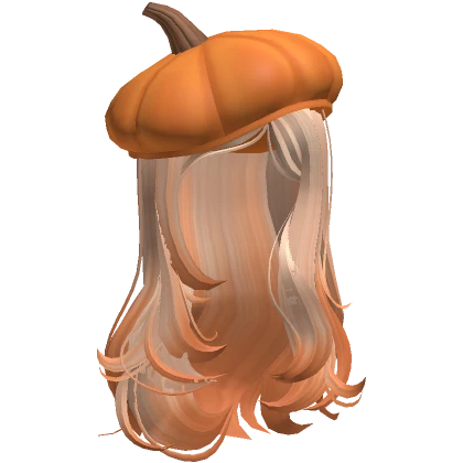 ♡ halloween blonde hair with pumpkin beret