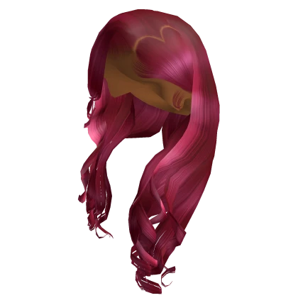 Wavy Side Part W/ Heart Design [Pink]