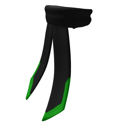 Tail Long Scarf Black and Green