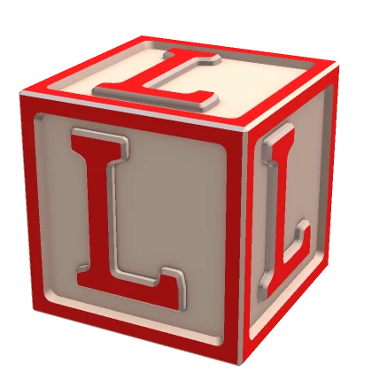 L Alphabet Block Letter in Red