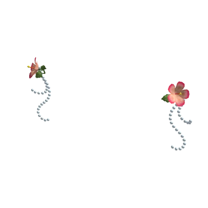 Tropical Wirst Hibiscus Flowers and pearls