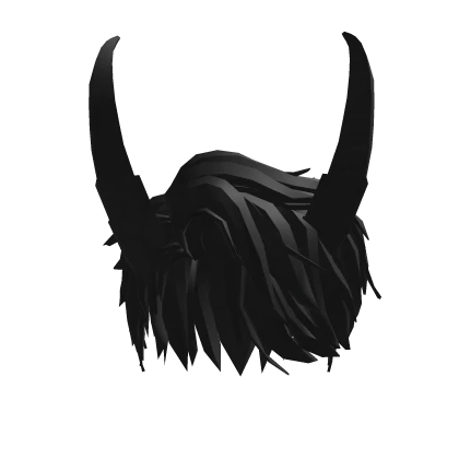 DEVIL HORNS MESSY HAIR(BLACK)/JEYS