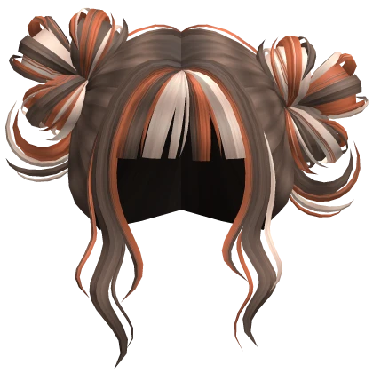 Fluffy Tilted Messy Buns (Calico Cat)